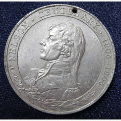 Nelson Centenary 1805-1905 Medallion - Aluminium ##